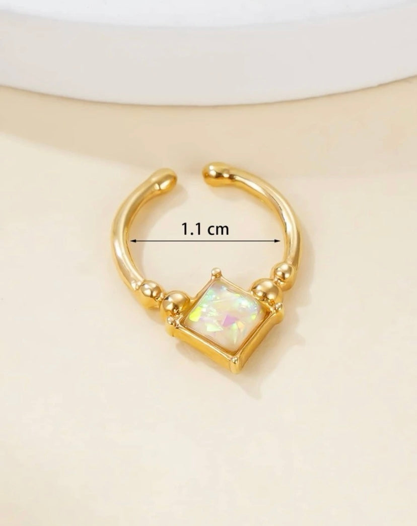 Gold Opal septum cuff